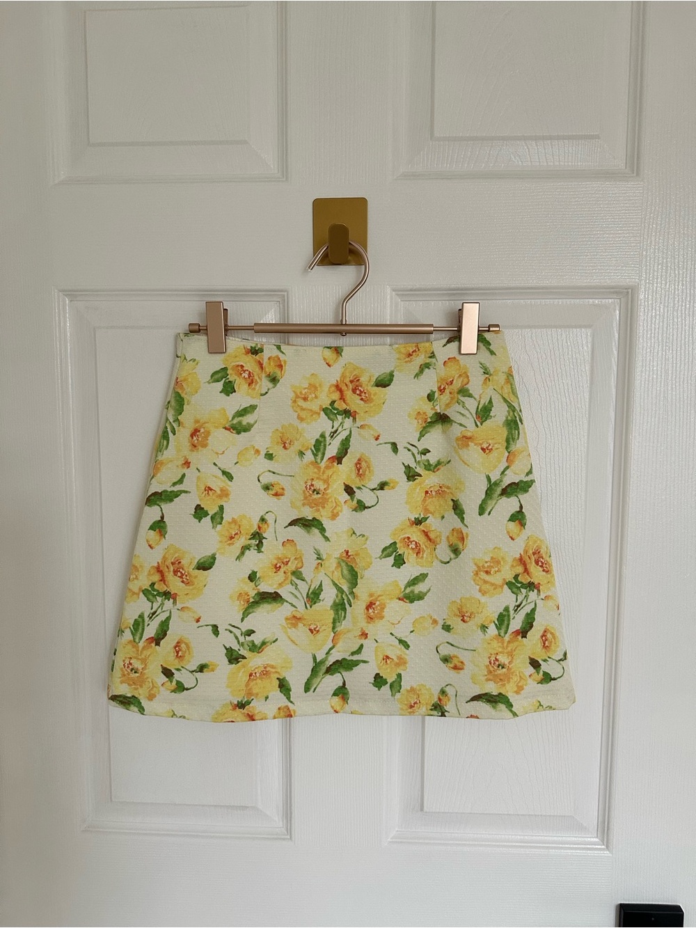 Cecil McBee Floral Yellow A-Line Women's Skirt